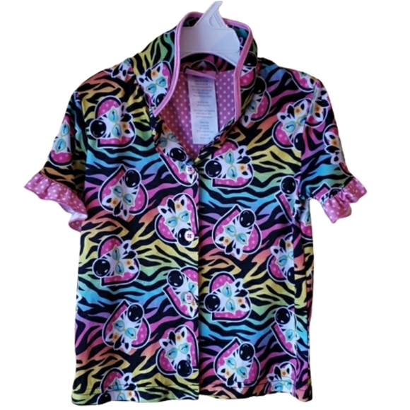Night Life Girls Pajama Shirt Size S (6-6X) - Picture 1 of 4